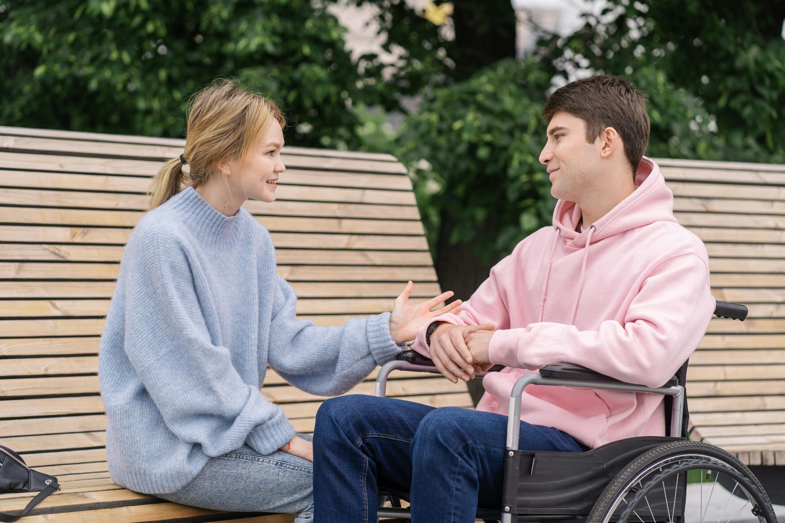 stock image of people in a park